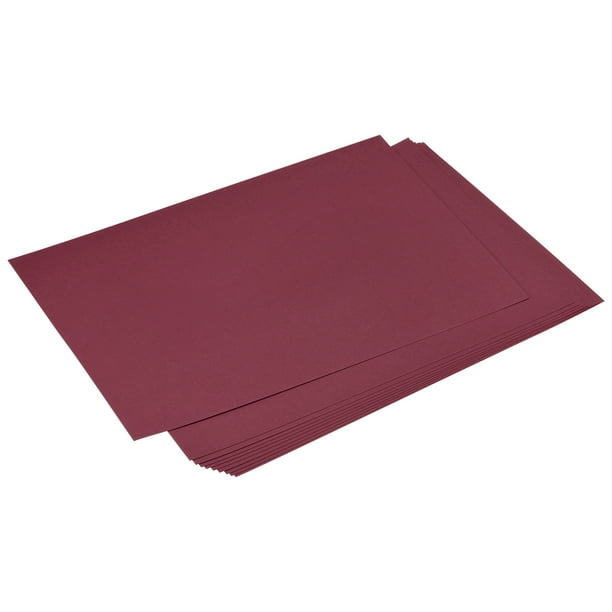 Uxcell Papel de Cartulina para Scrapbook 8.3" x 11.7", 92 lb/250gsm, Burdeos Paquete de 10