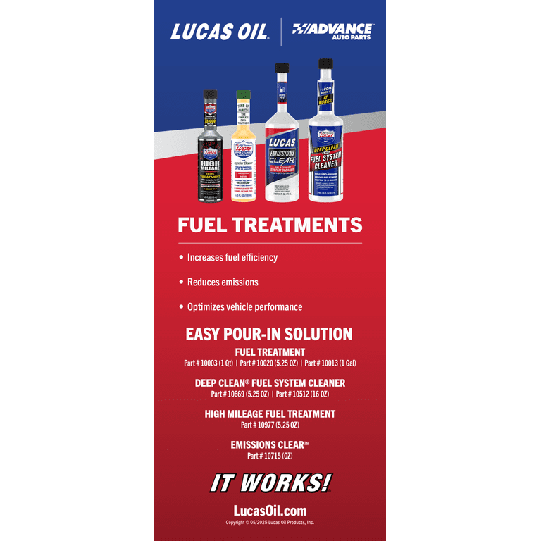 Lucas Oil Emissions Clear Fuel & Exhaust System Cleaner, 16 Oz