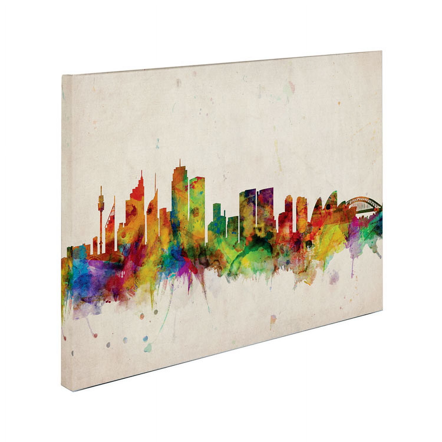 Trademark Art 'Sydney Skyline' Canvas Art by Michael Tompsett