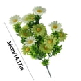 thumbnail image 3 of Clearance Artificial flowers under $1,Artificial Daisies Flowers Silk Cemetery Flower Plastic Memorial Bouquet For Hanging Window Box Home Table Centerpieces Decor, 3 of 7
