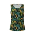 thumbnail image 3 of Picia Jungle Leopard Yellow Pattern Women's Workout Tank Top,Breathable Activewear,Slim Fit Athletic Top,Versatile Workout Moisture-wicking top-Small, 3 of 9