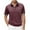 Wine-1, variant on Aofany Casual T Shirts for Men Solid Turndown Collared Short Sleeve Tops Classic Pullover Shirts with Pocket Performance Tees Shirts