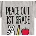 thumbnail image 3 of Instant Message - Peace Out 1St Grade  - Youth Short Sleeve T-Shirt, 3 of 6