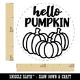 thumbnail image 2 of Hello Pumpkin Fall Autumn Halloween Thanksgiving Self-Inking Rubber Stamp Ink Stamper - Black Ink - Mini 1/2 Inch, 2 of 7