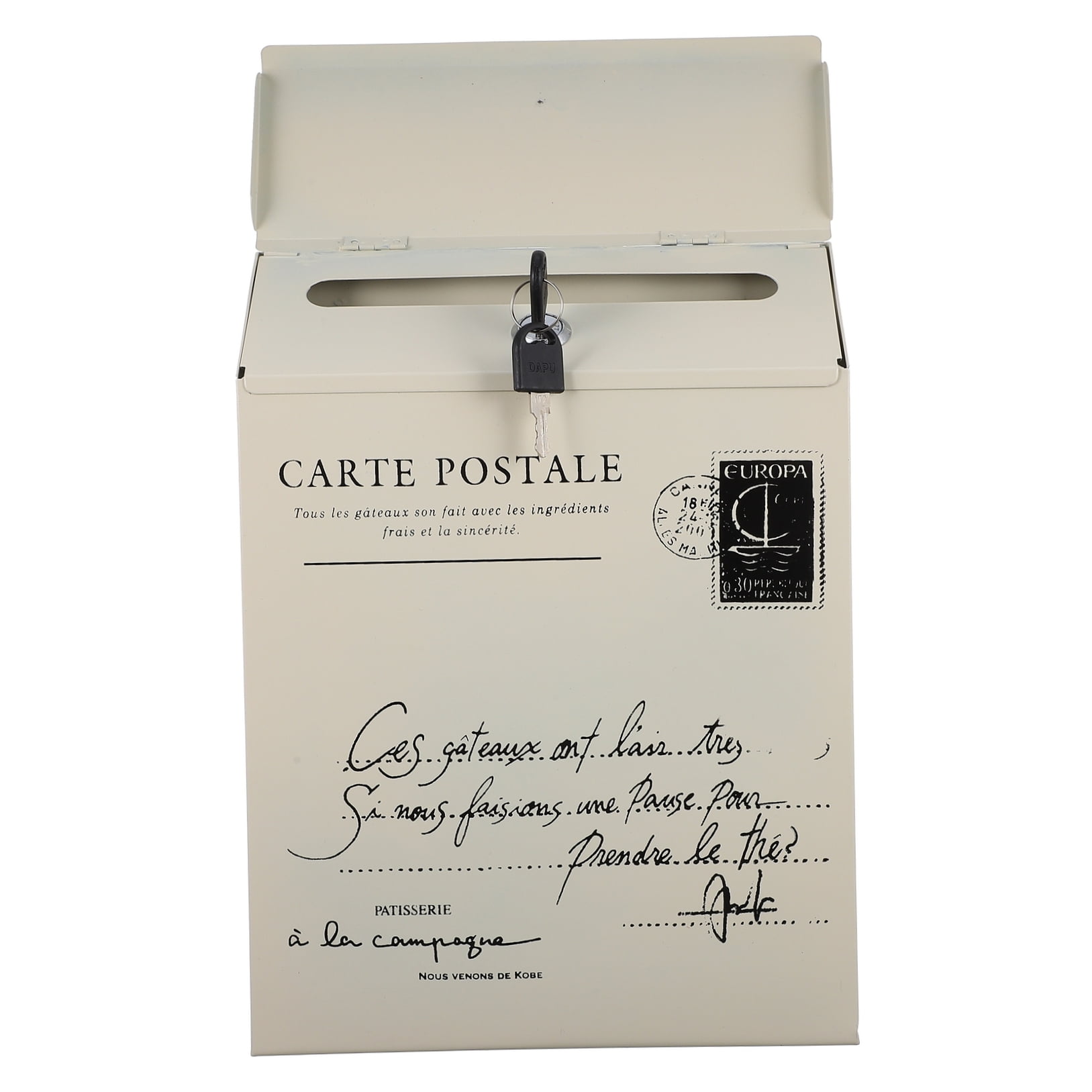 Wall-mounted Mailbox Vintage Large Mailboxes for outside White