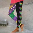 thumbnail image 2 of BiZtdJrK Lightening Sale High Waisted Leggings for Women 2025 Mardi Gras Printed Tight Leggings Casual Butt Lifting Tummy Control Yoga Pants Multicolor S, 2 of 5