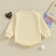 thumbnail image 3 of Bagilaanoe Newborn Baby Girl Oversized Romper Sweatshirt Long Sleeve Bodysuits Pullover 3M 6M 12M 18M Infant Casual Tee Tops, 3 of 8