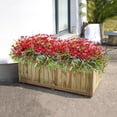 thumbnail image 4 of Artificial Flowers for Outdoor, UV Resistant Faux Plastic Flowers Shrubs for Garden Patio Porch Window Box Decor (Mixed Red), 4 of 4