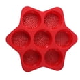 thumbnail image 1 of Kearding Molde de la bandeja para hornear hamburguesas de silicona con resistencia a altas temperaturas para hornear flexible y duradero Herramientas y accesorios para hornear Rojo, 1 of 6