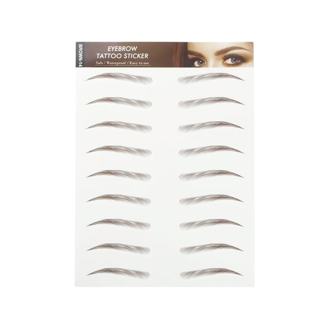 Unique Bargains Tatouage Simulation Sourcils pour Femmes 1 Pce Croissant de Lune, Marron