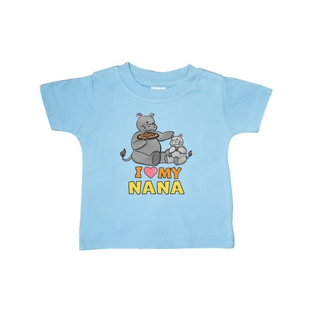

Inktastic I Love My Nana Hippos Gift Baby Boy or Baby Girl T-Shirt