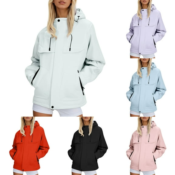 Women's All-Weather Hiking Jacket – Waterproof/Windproof/Oil-Resistant (XS-3XL, Breathable & Lightweight for Trekking/Commuting)