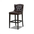 thumbnail image 2 of Home Square 30" Tufted Faux Leather Height Bar Stool in Vintage Brown - Set of 2, 2 of 11