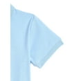 thumbnail image 3 of Wonder Nation Toddler Girls School Uniform Short Sleeve Interlock Polo Shirt, 2-Pack, 3 of 3