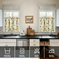 thumbnail image 4 of Kitchen Curtains 24 Inch Short - 3 Panel Set with Cute Bumble Bee and Honeycomb Print, Rod Pocket Window Curtain, 100% Polyester for Bee Lovers, Farmhouse, Kitchen, Living Room, Easy Wash, 4 of 6