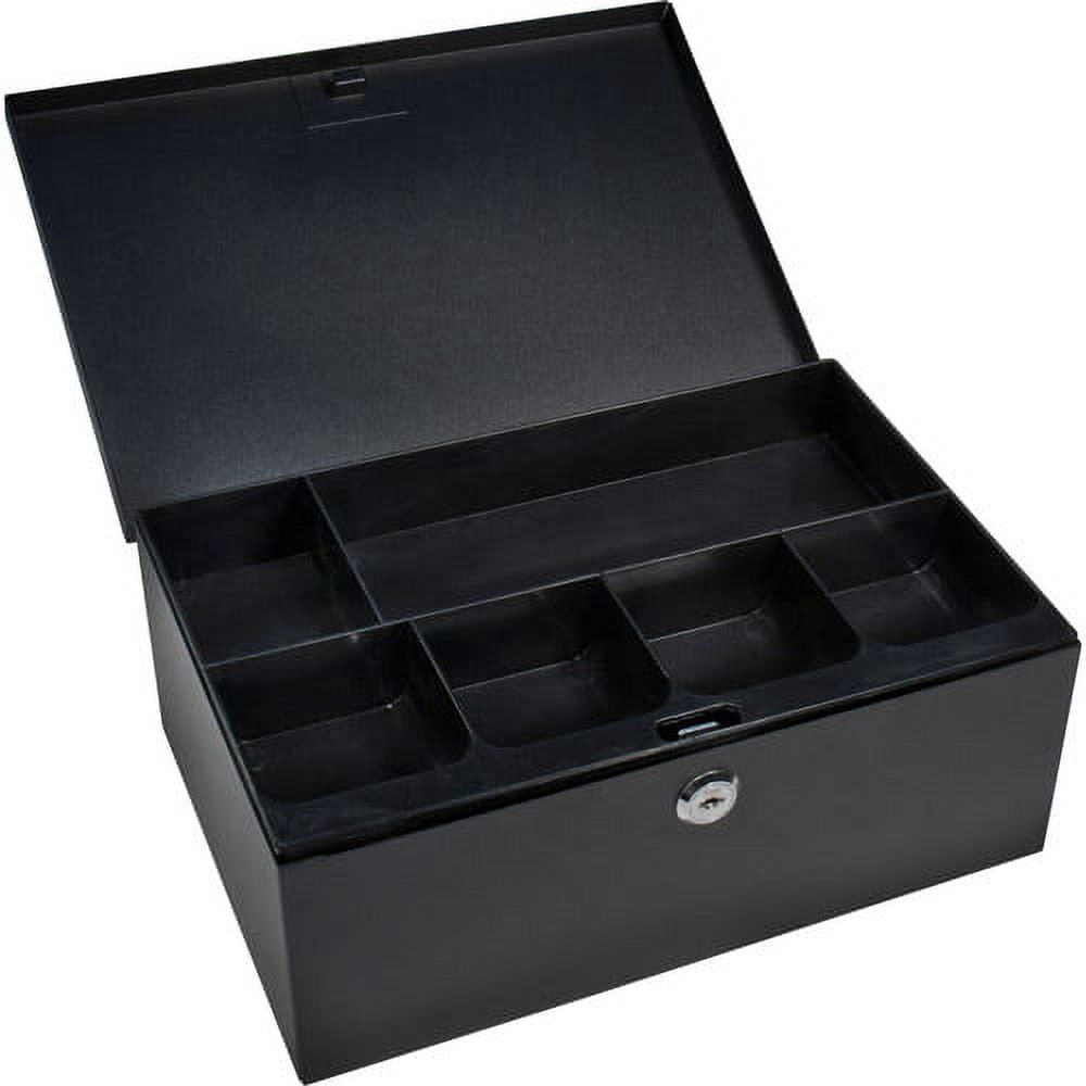 Barska Cash Box and 6-Compartment Tray with Key Lock