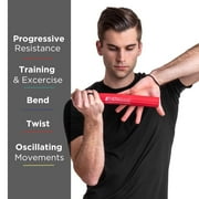 THERABAND FlexBar Resistance Bar, Light, Red Flex Therapy Bar for Physical Therapy, Wrist & Forearm Exercise Equipment, Non Slip Grip, Compact Design