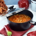 thumbnail image 5 of Oster Connelly 2.5 Quart Textured Nonstick Aluminum Saucepan with Lid in Black, 5 of 5