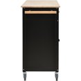thumbnail image 4 of Kitchen Cart with 2 Drawers and 2 Cabinets, 54.3" Large Kitchen Cart with 4 Doors and Locking Wheels, Buffet Table Cupboard with Spice Rack and Towel Rack for Dining Room Kitchen, Blue, 4 of 7