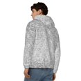 thumbnail image 4 of Kdxio Silver Mosaic Print Men Hoodies Casual Hoodies for Men with Zip Pockets Full Zip Long Sleeve Sweatshirt Sports Hooded Jacket-XX-Large, 4 of 5