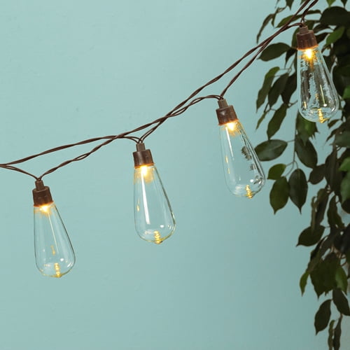 Patio & Bistro Lights Globe String Lights Solar Powered Edison LEDs 6