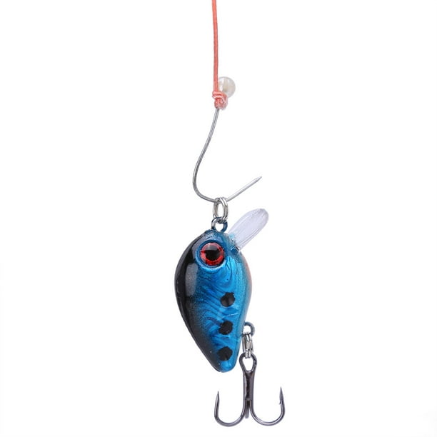 Walfront 5pcs 3cm 3d Holographic Eyes Mini Fishing Lures Floating Micro Bass Bait Crankbait Treble Hook, Floating Micro Bait,minnow Lure