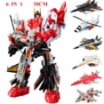 thumbnail image 1 of Haizhixing 6 IN 1 Set Transformation Toys Boy Devastator Action Figure Robot Engineering Vehicle Car Aircraft Model Kids H903, 1 of 5