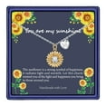 thumbnail image 2 of TINGN Initial Sunflower Necklaces for Women CZ Heart Initial Letter Sunflower Pendant Necklace, 2 of 5