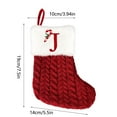 thumbnail image 4 of Personalized Christmas Stockings with Initial - 7.5 Inch Red Knit Stockings with Embroidered Monogram Letter for Xmas Tree Fireplace Decor, Family Holiday Traditions, 4 of 5