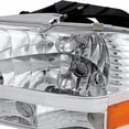 thumbnail image 5 of OE Replacement Headlights Head Lamps Chrome Housing Clear Lens Made For And Compatible With 1997 - 2004 Dodge Dakota 98-03 Durango 97 98 99 00 01 02 03 04, 5 of 7