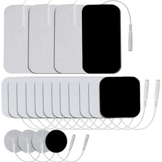 Extra Large Tens Unit Replacement Pads 4'' x 4 (12 Pcs) with Pad Holder,  Reusable and Self-Stick Electrodes TENS Pads Compatible with AUVON TENS  7000