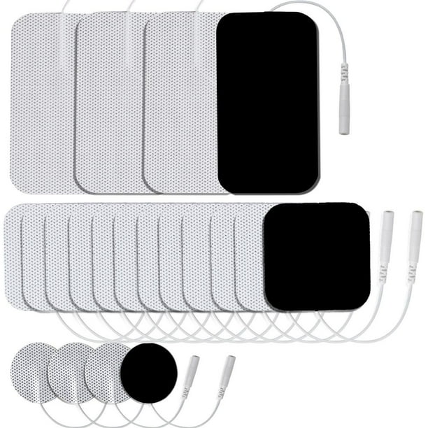 LotFancy 20 TENS Unit Replacement Pads, Adhesive Electrode Pads, 2mm