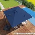 thumbnail image 2 of Costway 11 x 9 FT Cantilever Patio Umbrella with 360° Rotation Easy Tilt Adjustment 8 Ribs Navy Blue, 2 of 11