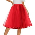 thumbnail image 1 of B91xZ Jupe Longue Maxi en Tulle pour Occasions Spéciales, Rouge G, 1 of 3