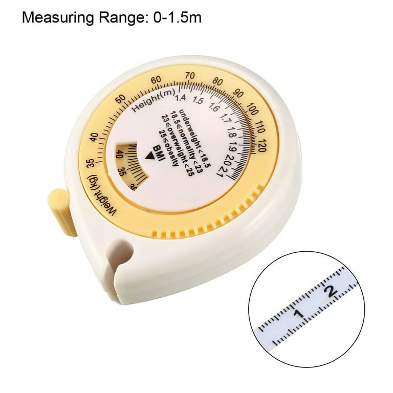 EMI 3 Piece Fitness Body Mass Index Measurement Set: BMI Wheel Calculator,  BMI Triangle Calculator Body Tape Measure, and Standard Body Tape Measure