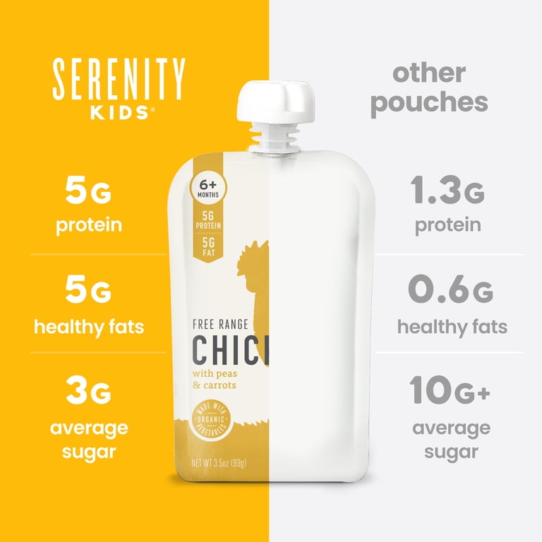 3 pack) Serenity Kids Stage 2 Organic Free Range Chicken Baby Food