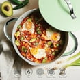 thumbnail image 3 of Tramontina Fiora 4.25-Quart Aluminum Ceramic Nonstick Multipurpose Pan with Lid, Induction-Ready, ILAG Swiss Coating, Oven & Dishwasher Safe - Mint, 3 of 13