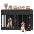 thumbnail image 7 of Homfa Dog Crate Furniture with 2 Drawers, 47.2 in Wooden Indoor Dog Cage Table with Divider, Black, 7 of 7