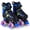 Blue, variant on Gymax Kids Roller Skates 4 Sizes Adjustable Quad Skates w/Light-up Wheels for Ages 5-7 Navy