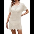 thumbnail image 2 of Traje de Baño de Ganchillo para Mujer 2025, Vestido de Punto de , Ropa de Verano Color Albaricoque L, 2 of 10