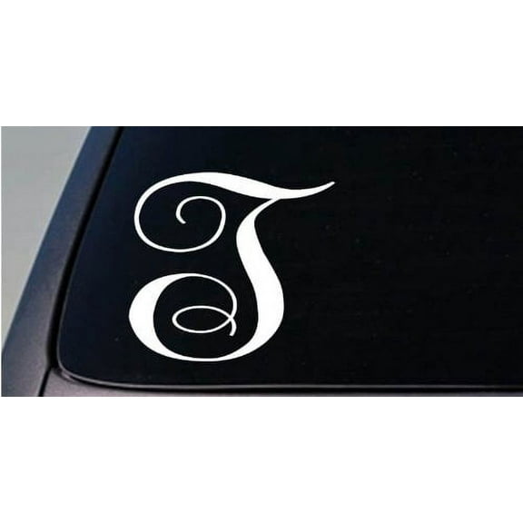 LETTER T 6" monogram sticker decal truck car window teach craft initials *D791*