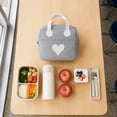 thumbnail image 4 of PYURTEP Lunch Bag, Cute Face Pattern Insulated Lunch Box, 3-Layer Waterproof Stain Resistant Oxford Cooler Tote for Kids School Office Picnic, 4 of 6