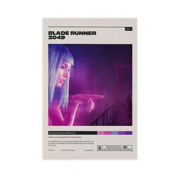 Blade Runner 2049 Poster Movie Poster Art Canvas Poster Wall Art Decor Print Picture Paintings for Living Room Bedroom Decoration