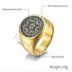 thumbnail image 2 of Hexagrama El Sello De Los Siete Anillos Yashi Anillo De Acero Inoxidable Oro, 2 of 5