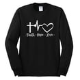 thumbnail image 2 of Wild Bobby, Faith.Hope.Love Heart Beat, Inspirational/Christian, Men Long Sleeve Shirt, Black, Small, 2 of 4