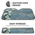 thumbnail image 4 of GZHJMY Car Front Windshield Sunshade UV Heat Protection, Foldable Auto Windshield Sun Visor for Sedan SUV Truck Daisies on Wooden Board, Car Sunscreen51x27.5inch Keep Vehicle Cool, 4 of 6