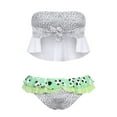 thumbnail image 4 of BONIXOOM Tankini Swimsuits For Women Tankini Elastic Printed Two-Piece Sets High Cut Summer Swimwears on Clearance Green Size 8, 4 of 9