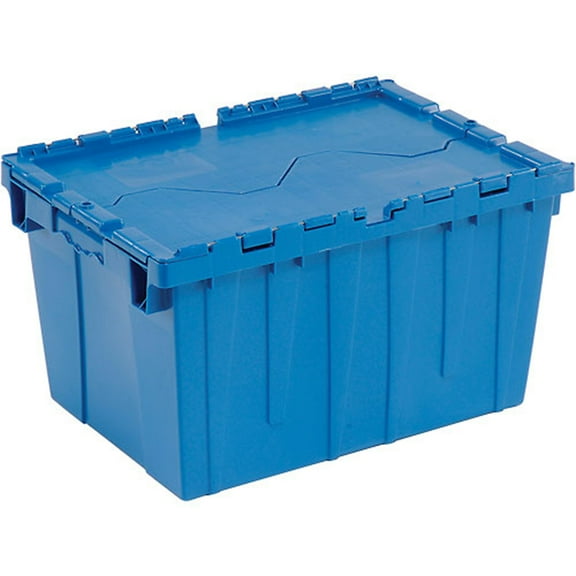 Global Industrial Plastic Attached Lid Shipping & Storage Container 23-3/4x19-1/