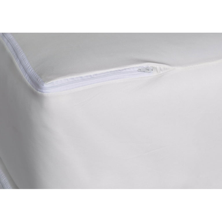 Full Size Bed Mattress Cover Zipper Plastic Dustproof Water Resistant Anti  Bug 
