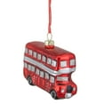 thumbnail image 3 of Northlight Double Decker Bus Glass Christmas Ornament - 3.75" - Silver and Red, 3 of 6